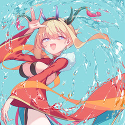 This is a pixiv picture whose title is モノクロームと奔る水.