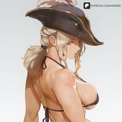 This is a pixiv picture whose title is Lady Maria - Bloodborne.