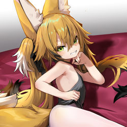 This is a pixiv picture whose title is 白けつね.