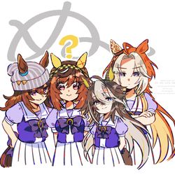 This is a pixiv picture whose title is ステゴ一族に囲まれるブエナビスタ.