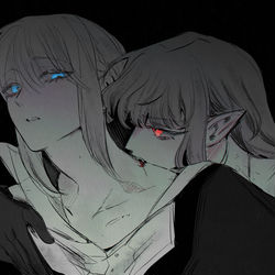 This is a pixiv picture whose title is Vampire & Priestess [4].