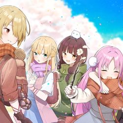 This is a pixiv picture whose title is 春眠旅団.