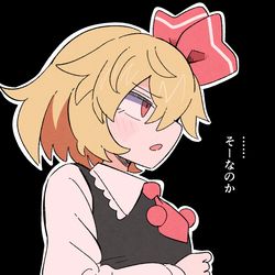 This is a pixiv picture whose title is ルーミア（哀）.