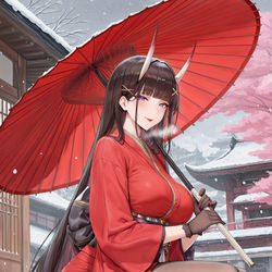 This is a pixiv picture whose title is 初雪.