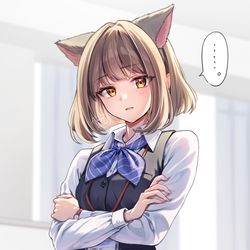 This is a pixiv picture whose title is 受付ちゃん日誌【50】.