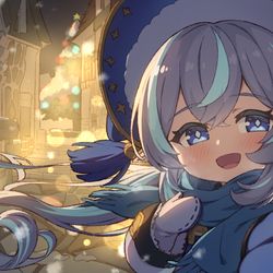 This is a pixiv picture whose title is クリスマスウルキちゃん.