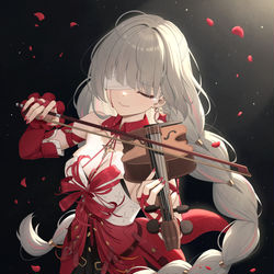 This is a pixiv picture whose title is フローヴァ "待つ".