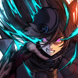 This is a pixiv picture whose title is 黒い刺客.