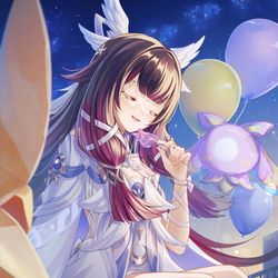 This is a pixiv picture whose title is 『おかえりなさい、月神様』.