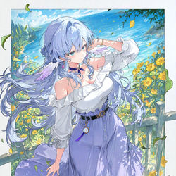 This is a pixiv picture whose title is 海とロビン.