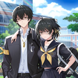 This is a pixiv picture whose title is 漂泊者.