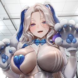 This is a pixiv picture whose title is 💙🤍.