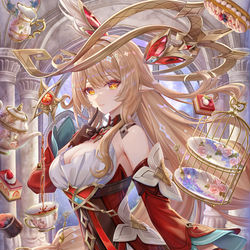 This is a pixiv picture whose title is 茶会への誘い.