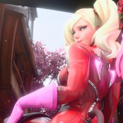 This is a pixiv picture whose title is Nice view. 😏🍑❤️‍🔥🐾.