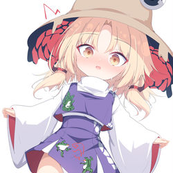 This is a pixiv picture whose title is ちょ～っとおパンツ見せてね諏訪子ちゃん.