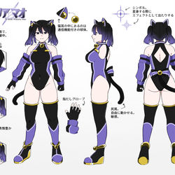 This is a pixiv picture whose title is マオくん三面図.