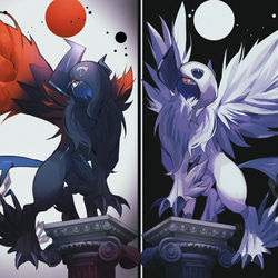 This is a pixiv picture whose title is 月を見上げて.