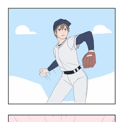 This is a pixiv picture whose title is Throw like a girl TGAR.