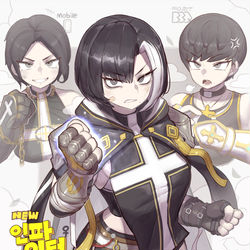 This is a pixiv picture whose title is 던전앤파이터 여 인파이터 팬아트 그림.