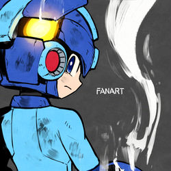 This is a pixiv picture whose title is ロックマン38周年！.