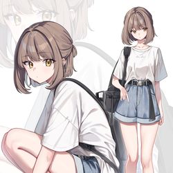 This is a pixiv picture whose title is 後輩ちゃん夏の私服～おでかけ～.