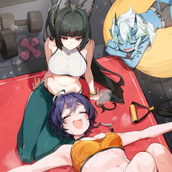 This is a pixiv picture whose title is 「ムリムリ、もうムリ!!」.