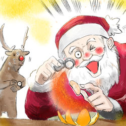 This is a pixiv picture whose title is プレゼントを点検していると思いきや.