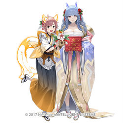 This is a pixiv picture whose title is 【お仕事】ＦＥヒーローズ『新年の癒し手姉妹-ヘイズルーン』.