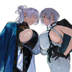 This is a pixiv picture whose title is The Battle of Strongest Sideboob.