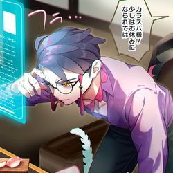 This is a pixiv picture whose title is 徹夜カラスバ.