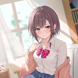 This is a pixiv picture whose title is 物憂げえななん.