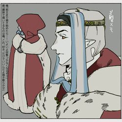 This is a pixiv picture whose title is 吸血鬼の王と銀の娘.