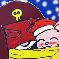 This is a pixiv picture whose title is ギロロと猫ちゃん💕☃️.