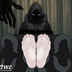 This is a pixiv picture whose title is 怕痒的死神小姐.