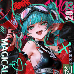 This is a pixiv picture whose title is Miku Magical Mirai 2023 💚｜リクエスト.