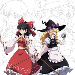 This is a pixiv picture whose title is 幻想万華鏡 設定資料集　ジャケットイラスト.