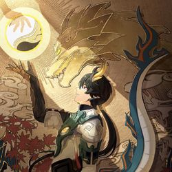 This is a pixiv picture whose title is 天へ騰る荒龍.