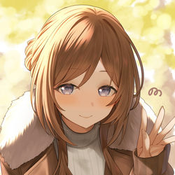 This is a pixiv picture whose title is 冬コーデ莉波お姉ちゃん.