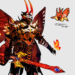 This is a pixiv picture whose title is バルフレイナイトモチーフの騎士.