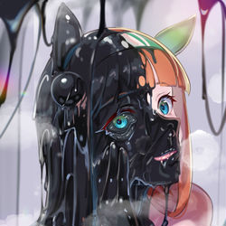 This is a pixiv picture whose title is 黒スズカ（物理）.