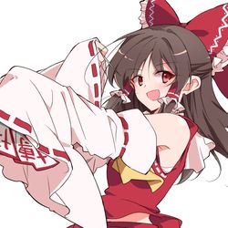 This is a pixiv picture whose title is 萌え袖の中に武器を潜ませ霊夢✨.