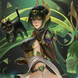 This is a pixiv picture whose title is Nefer - Genshin Impact.