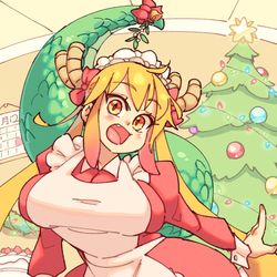 This is a pixiv picture whose title is Christmas Tohru.
