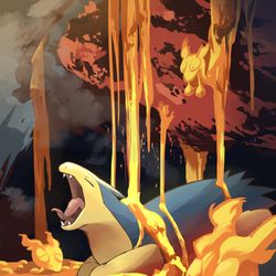 This is a pixiv picture whose title is 灼熱の寝床.