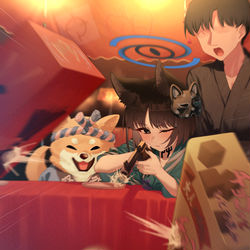 This is a pixiv picture whose title is キキョウとデートシリーズその16：射的.