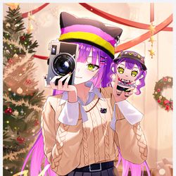 This is a pixiv picture whose title is 👾🎄📷.