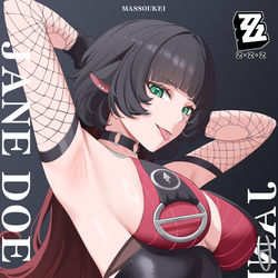 This is a pixiv picture whose title is Red Jane Doe 🐭🍓.