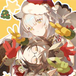 This is a pixiv picture whose title is 𝓜𝓮𝓻𝓻𝔂 𝓒𝓱𝓻𝓲𝓼𝓽𝓶𝓪𝓼.