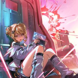 This is a pixiv picture whose title is 《逆転のハイドギャル》.