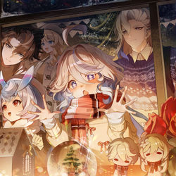 This is a pixiv picture whose title is 🎄.